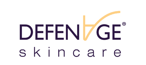 DefenAge skincare logo design element.