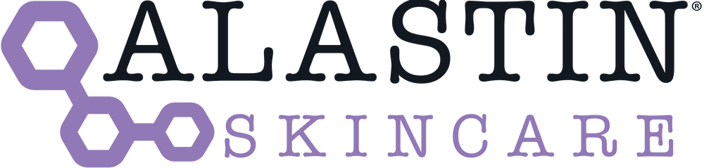Alastin Skincare logo design in purple and black.